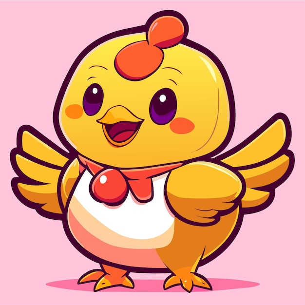 Cute little bird animal cartoon sticker