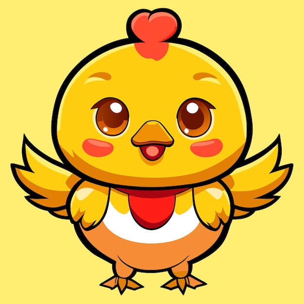 Cute little bird animal cartoon sticker