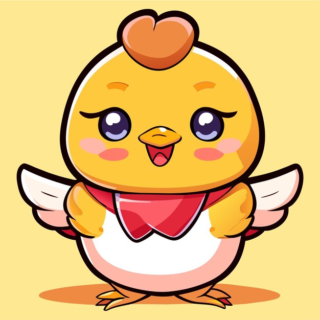 Cute little bird animal cartoon sticker