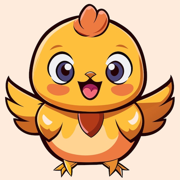 Cute little bird animal cartoon sticker