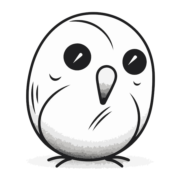Vettore piccolo uccellino carino isolato su uno sfondo bianco illustrazione vettoriale