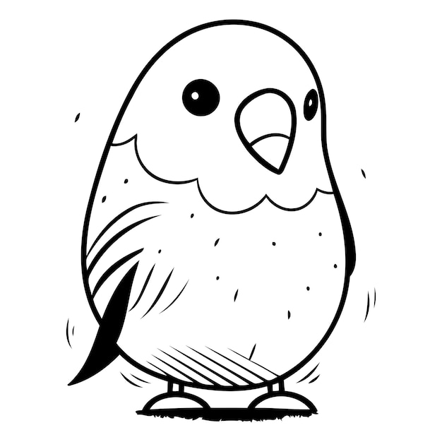 Cute little bullfinch Vector illustration on white background
