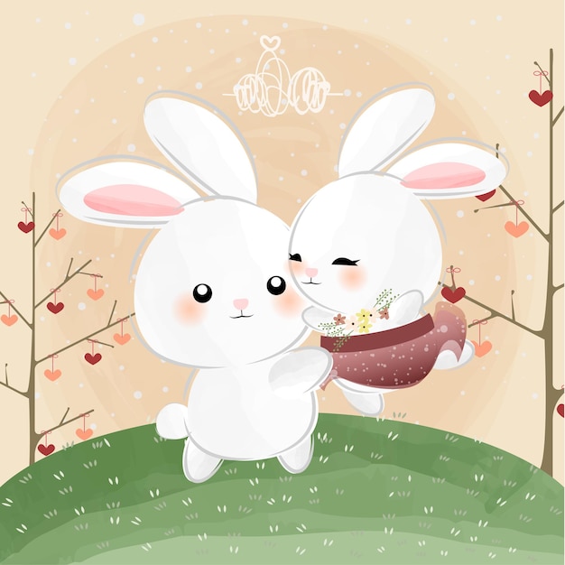 cute little bunnies dancing all day