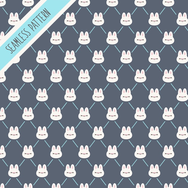 Cute little bunnies seamless pattern