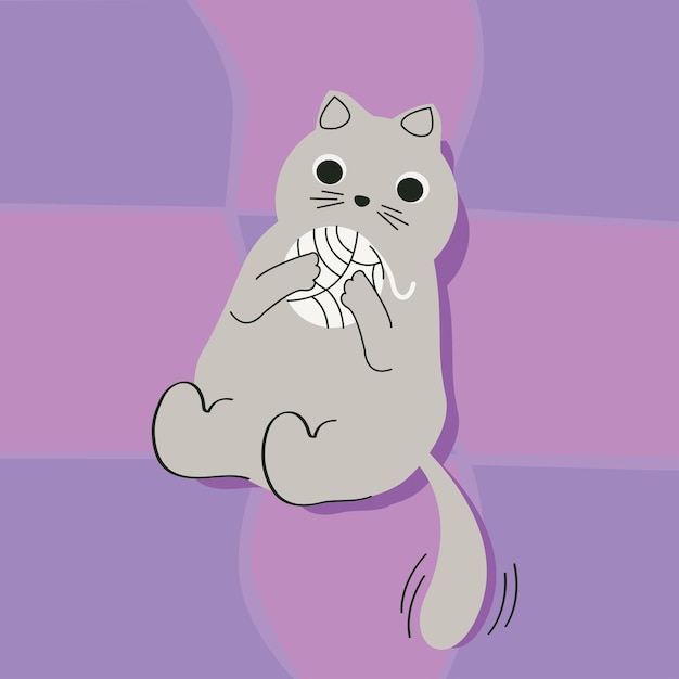 귀여운 작은 고양이 회색