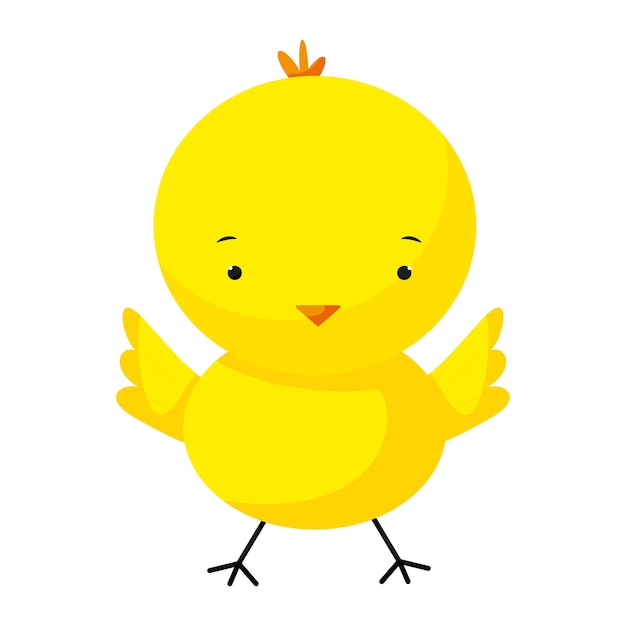 Cute little chick vector graphic illustration