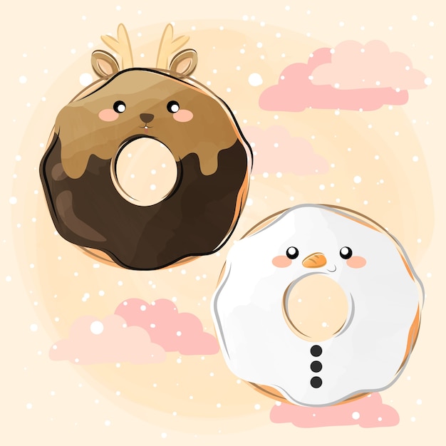 Cute little christmas donuts