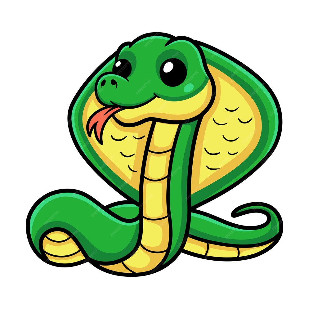 Premium Vector Cute little cobra snake cartoon