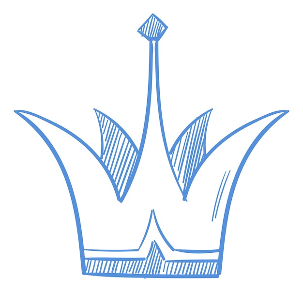 Piccola corona carina. gioielli da principessa. simbolo reale isolato su sfondo bianco