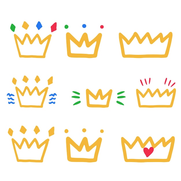 Cute little crown vector illustration