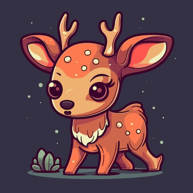 A cute little deer with a cute face