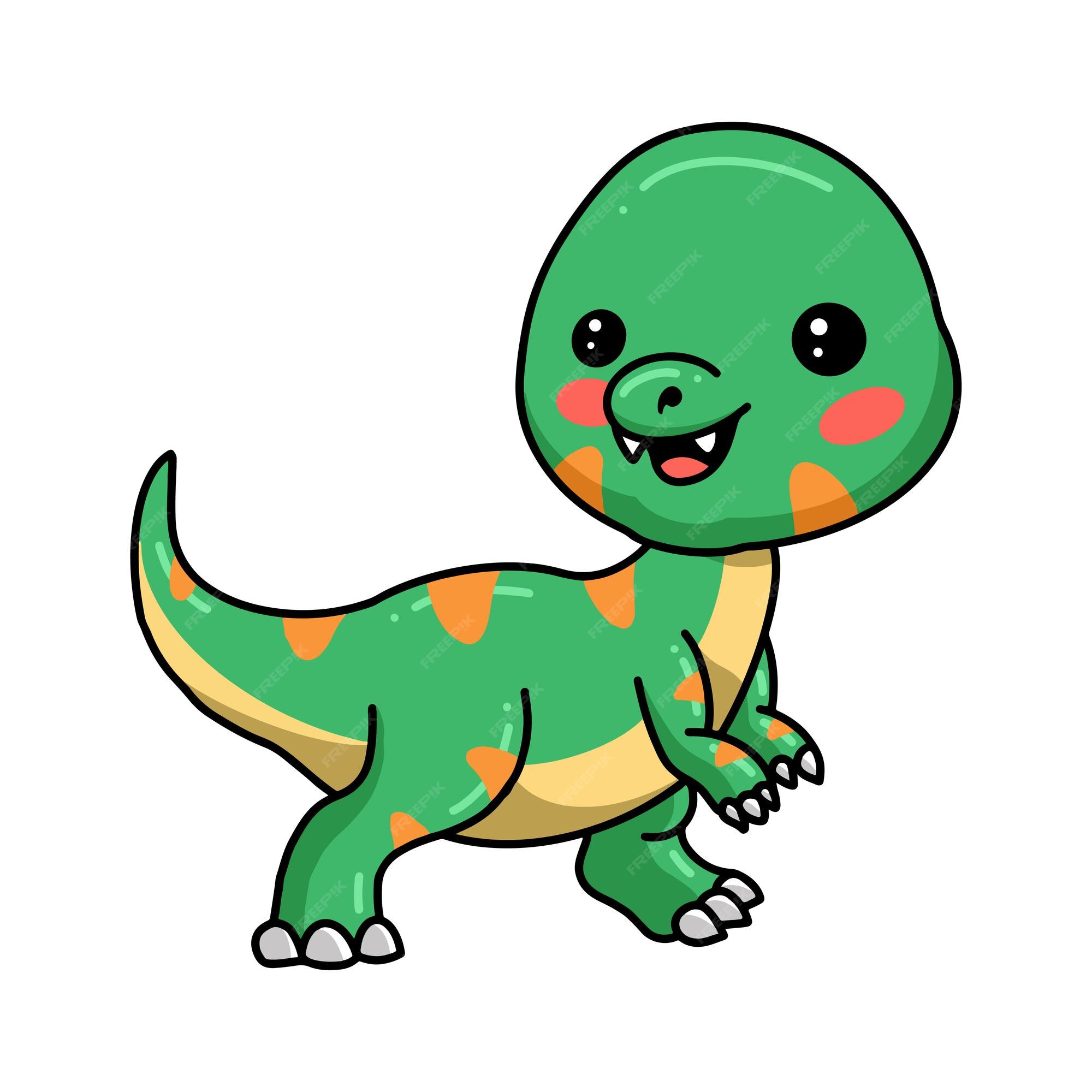 Premium Vector | Cute little dinosaur cartoon posing Premium Vector | Cute little dinosaur cartoon posing