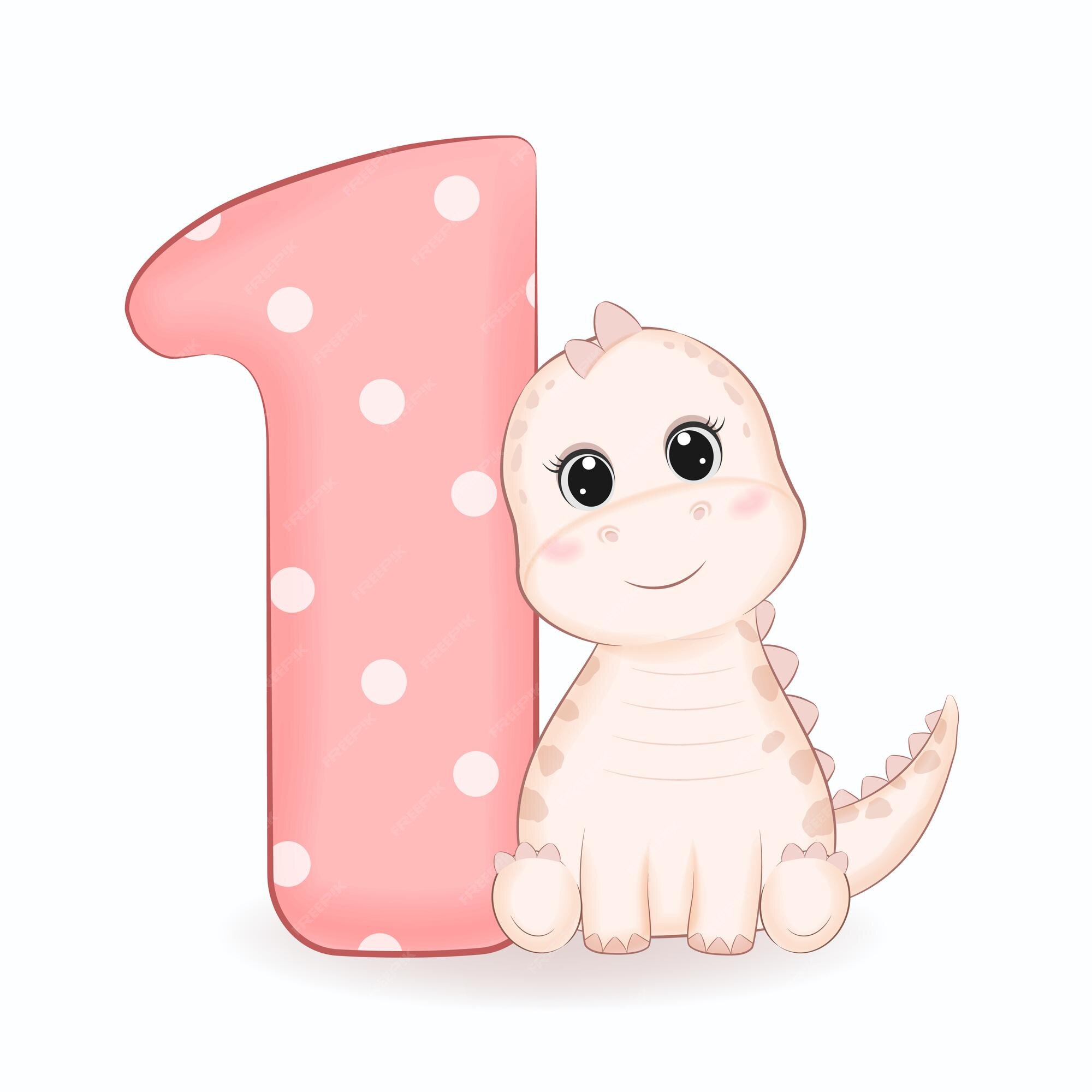 Premium Vector  Cute little dinosaur playing with butterflies