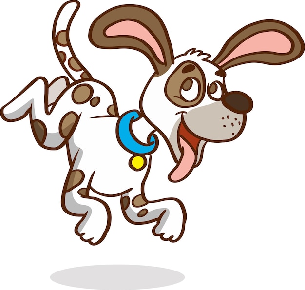 Cute little dog cartoon vector