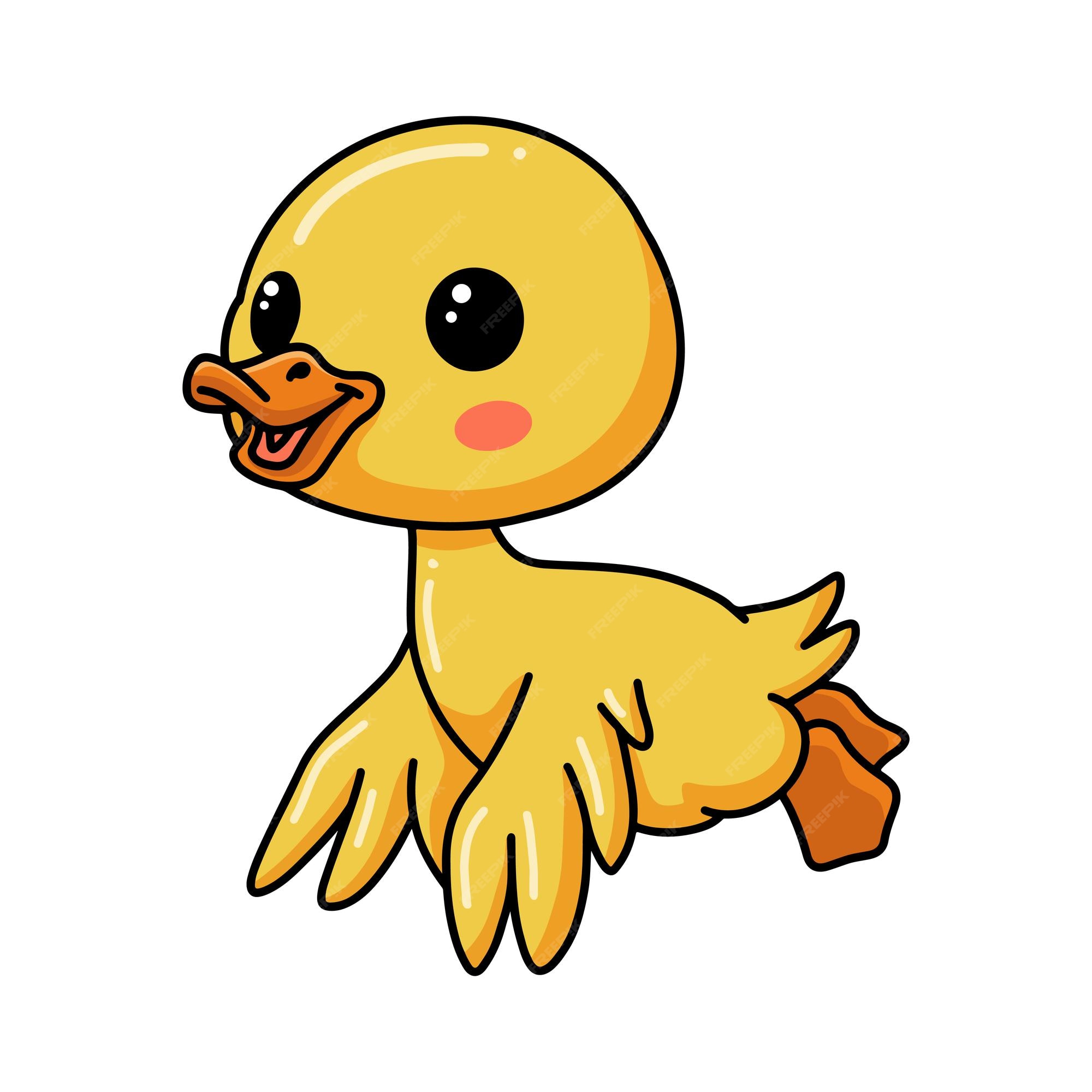 Premium Vector | Cute little duck cartoon flying Premium Vector | Cute little duck cartoon flying