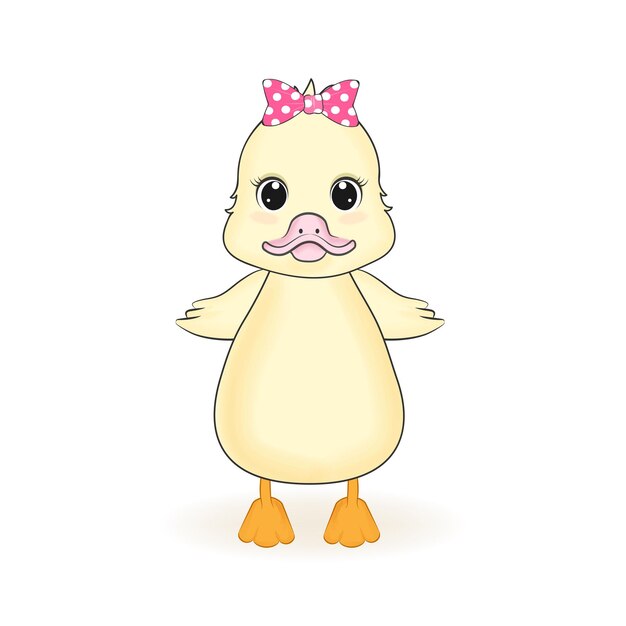 Cute Cartoon Duckling Depicted Profile Rabbit Stock Illustration 358243046