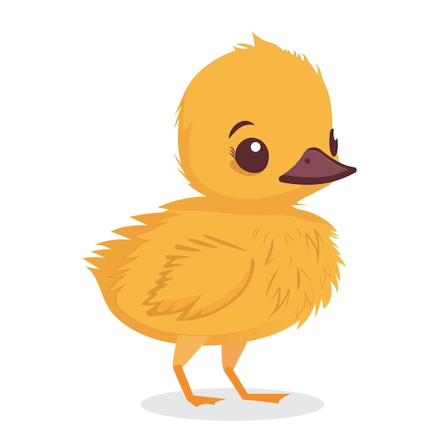 Cute Little Duck Mascot Cartoon Vector Illustration