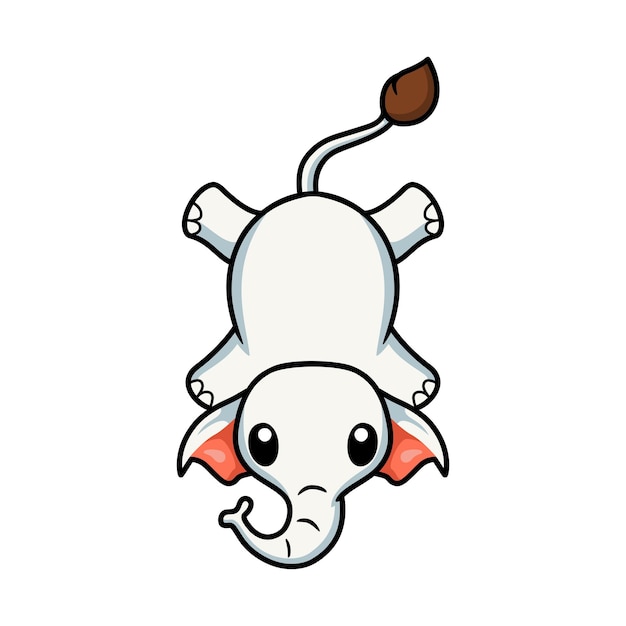 Cute little elephant cartoon character