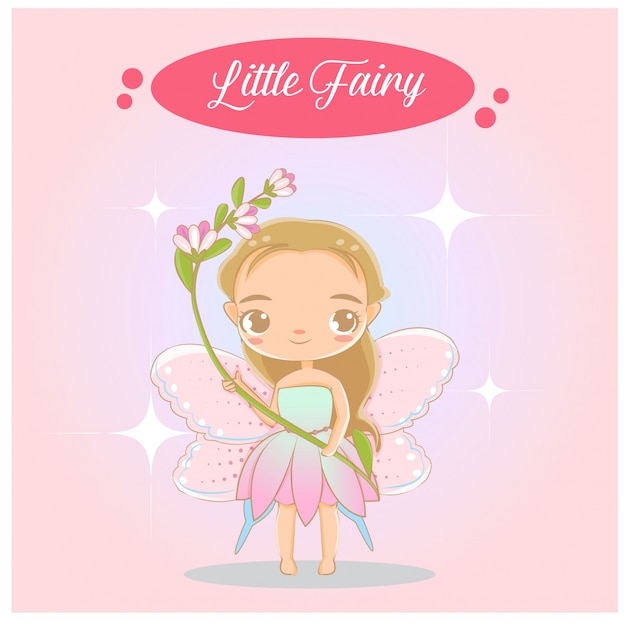 Cute little fairy princess character