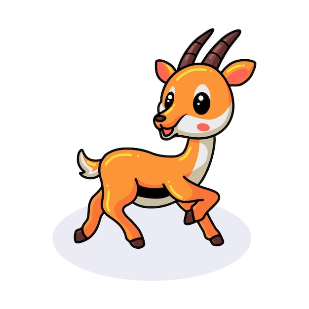 Cute little gazelle cartoon posing