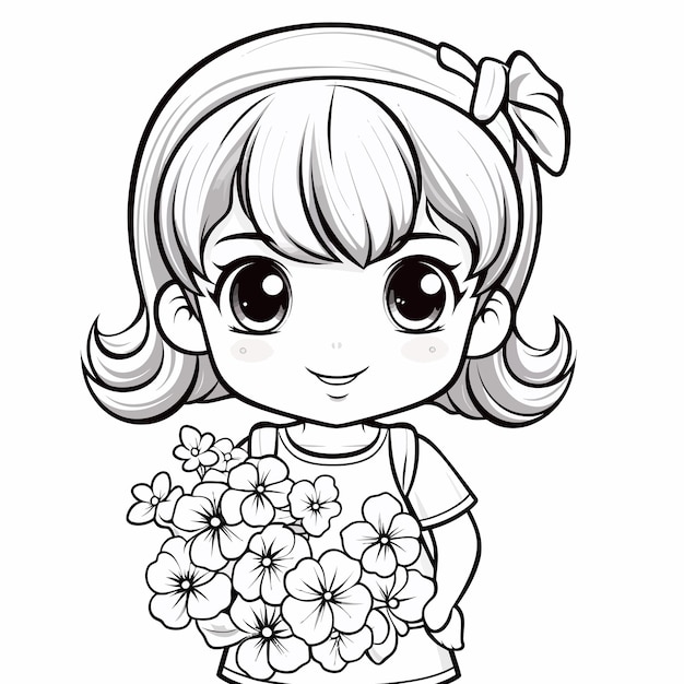 cute little girl character