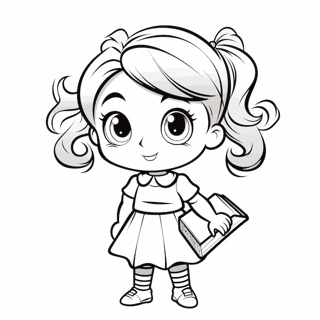 Cute little girl character