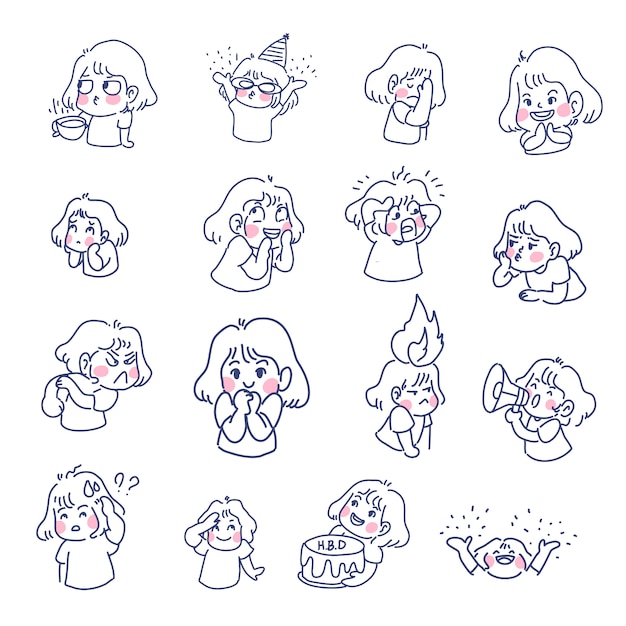 Emoji bambina carina
