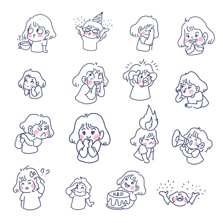 Cute little girl emoji