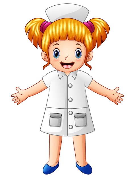 Cute little girl nurse