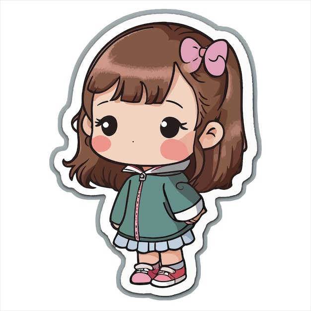 Cute little Girl sticker