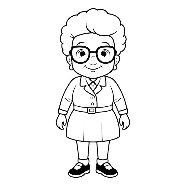 cute little girl with glasses character vector illustration design vector illustration design