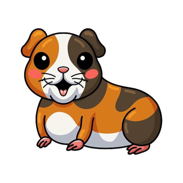 Cute little guinea pig cartoon