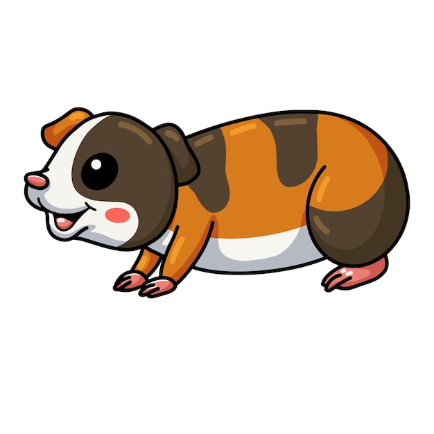 Cute little guinea pig cartoon