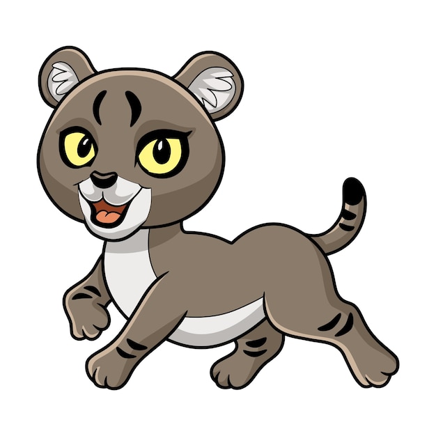 Cute little jungle cat cartoon