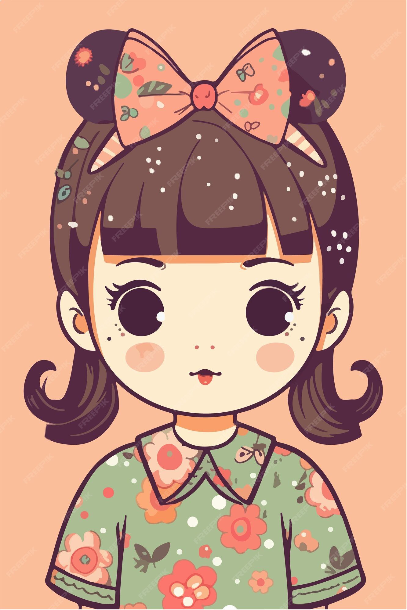 Cute Anime Girl stock vector. Illustration of drawing - 78572343
