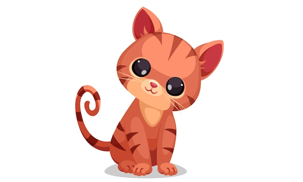 Cute little kitten vector illustration