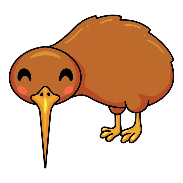 Cute little kiwi bird cartoon