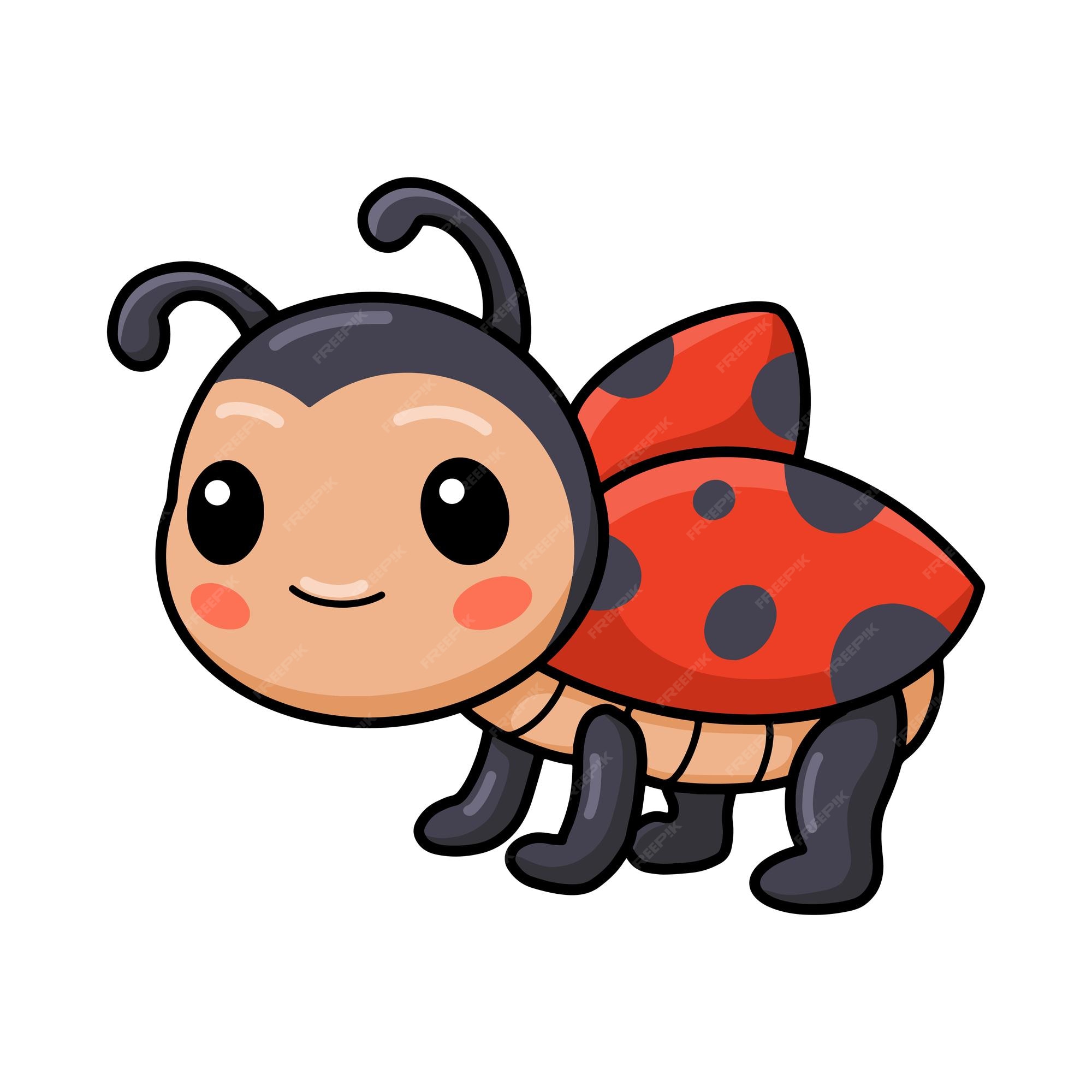 Premium Vector | Cute little ladybug cartoon posing