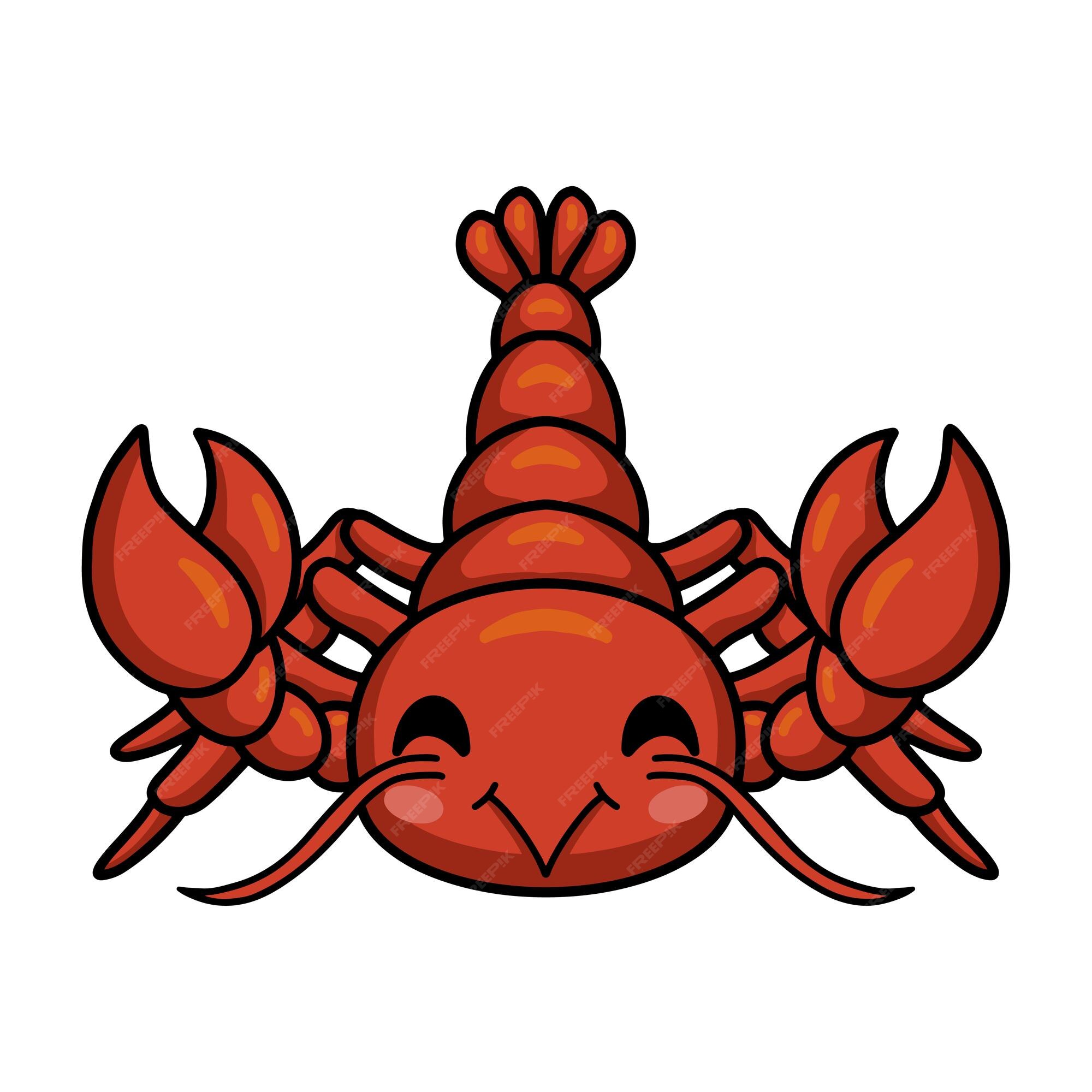 Premium Vector | Cute little lobster cartoon character