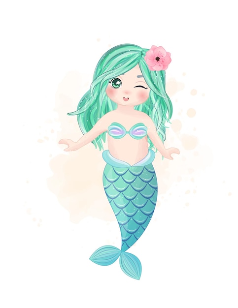 cute little mermaid