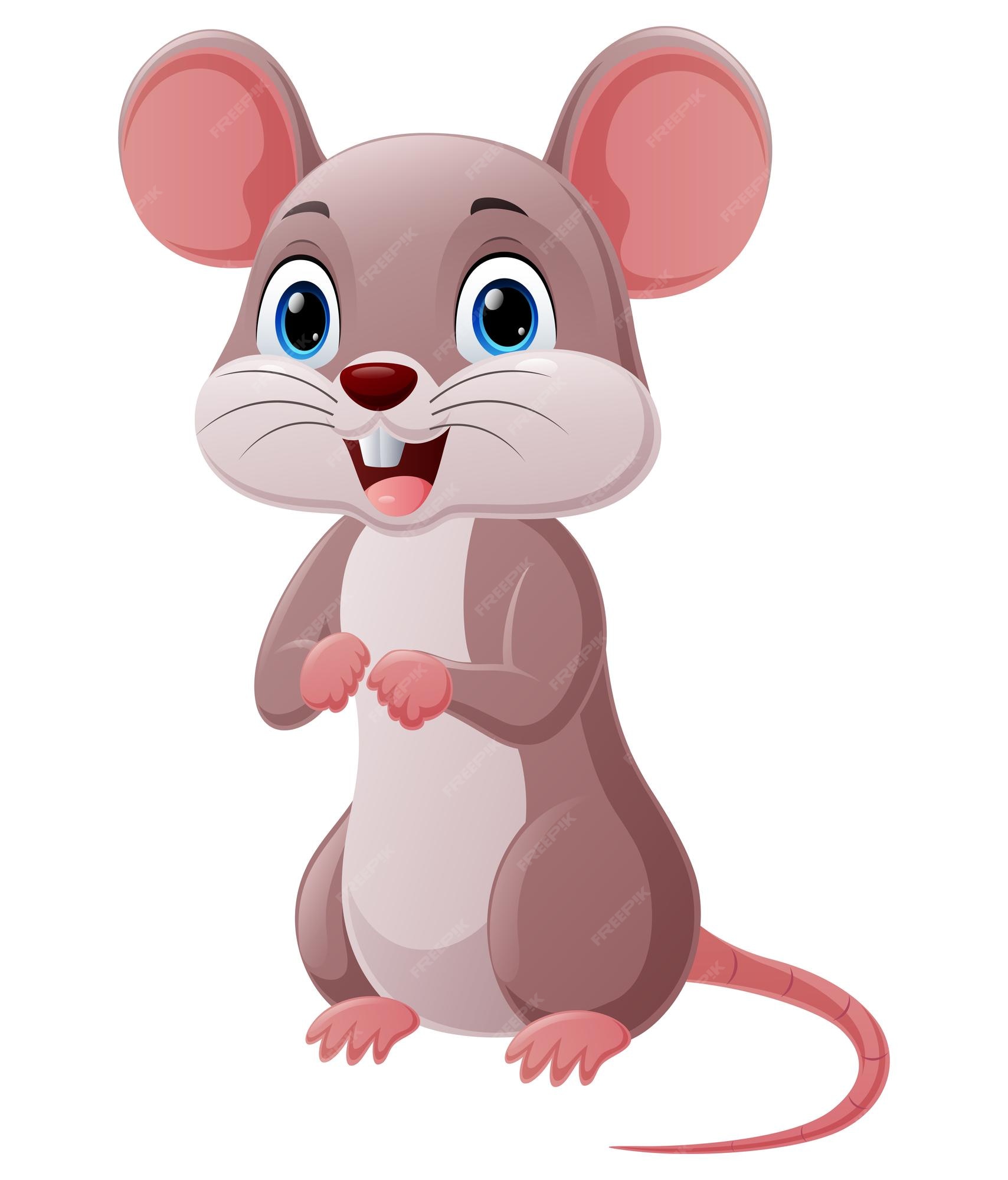 Cartoon Mouse on White