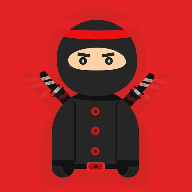 Cute little ninja illustration