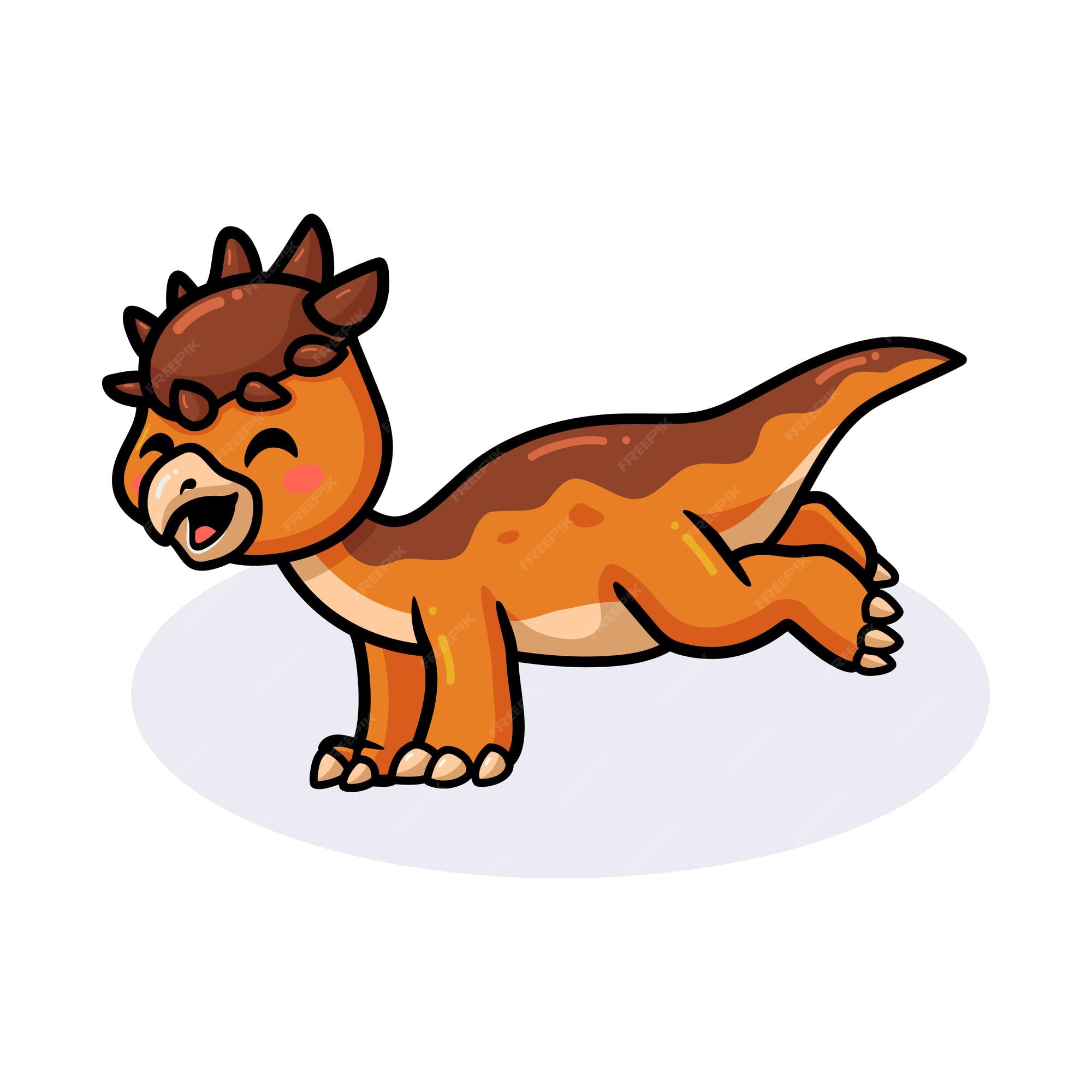 Premium Vector  Jumping dinosaur