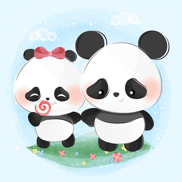 Cute little pandas