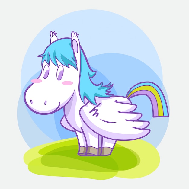 Cute little pegasus sticker set