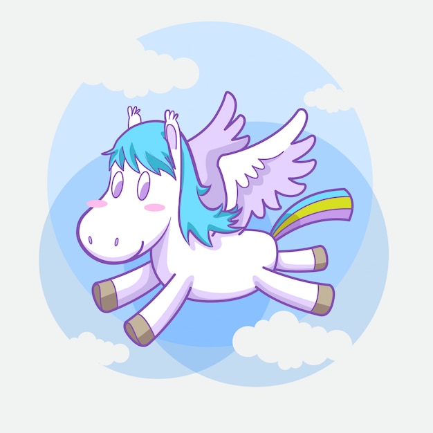 Cute little pegasus sticker set