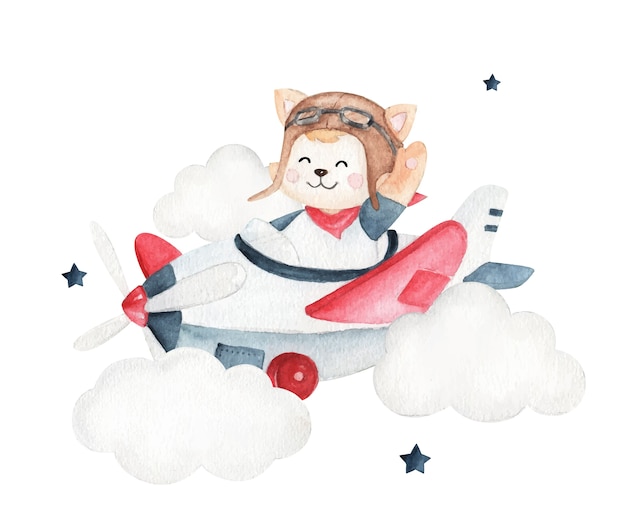 Cute little pilot watercolor perfect for kids product