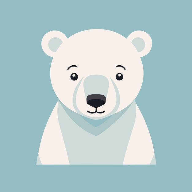 Vector cute little polar bear cartoon illustration vector design