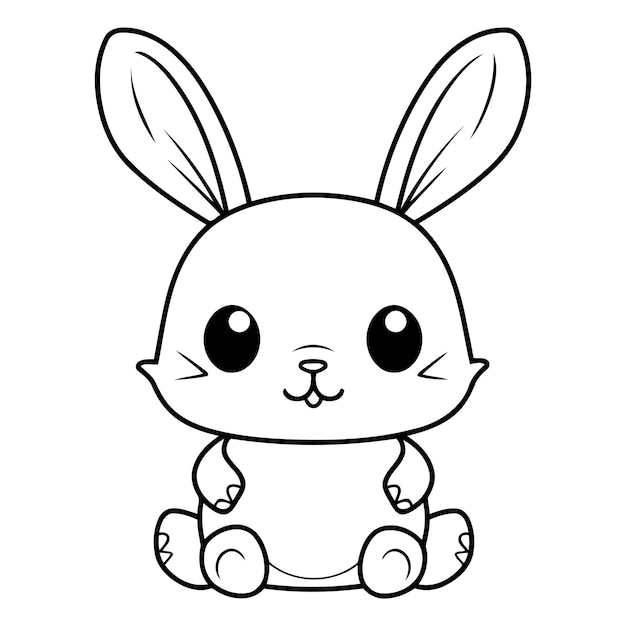 cute little rabbit cartoon vector illustration graphic design vector illustration graphic design