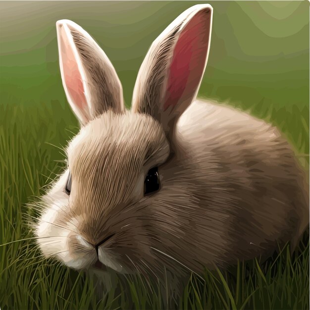 Cute little rabbit for easter spring holiday vector spring holiday easter landscape wildlife forest